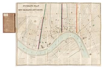 (NEW ORLEANS.) Benjamin Moore Norman. Normans Plan of New Orleans & Environs.